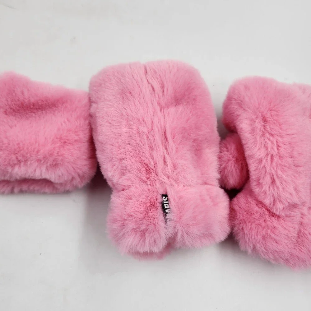 Apparis Headband & Fingerless Gloves Set Girls Kids NS Lolly Pink - 2 Piece